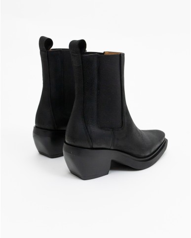 Copenhagen - Texani Bassi in Pelle Nabuck Neri Donna CPH236 NAB BLK I24