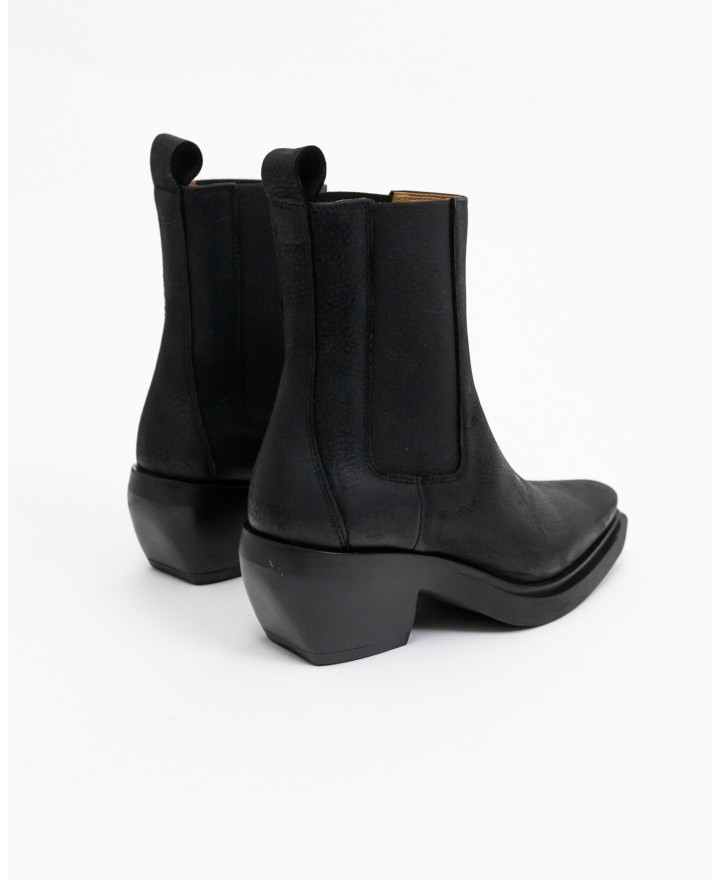 Copenhagen - Texani Bassi in Pelle Nabuck Neri Donna CPH236 NAB BLK I24