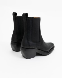 Copenhagen - Women's Black Nubuck Leather Low Texan Boots CPH236 NAB BLK I24