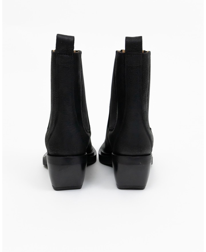 Copenhagen - Women's Black Nubuck Leather Low Texan Boots CPH236 NAB BLK I24