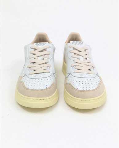 Autry - Scarpa Medalist Pelle/Suede Bianca/Arancio Donna AULW LS45 CON