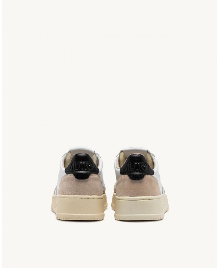 Autry - Medalist Leather/Suede White/Black Women's Shoe AULW LS21 CON