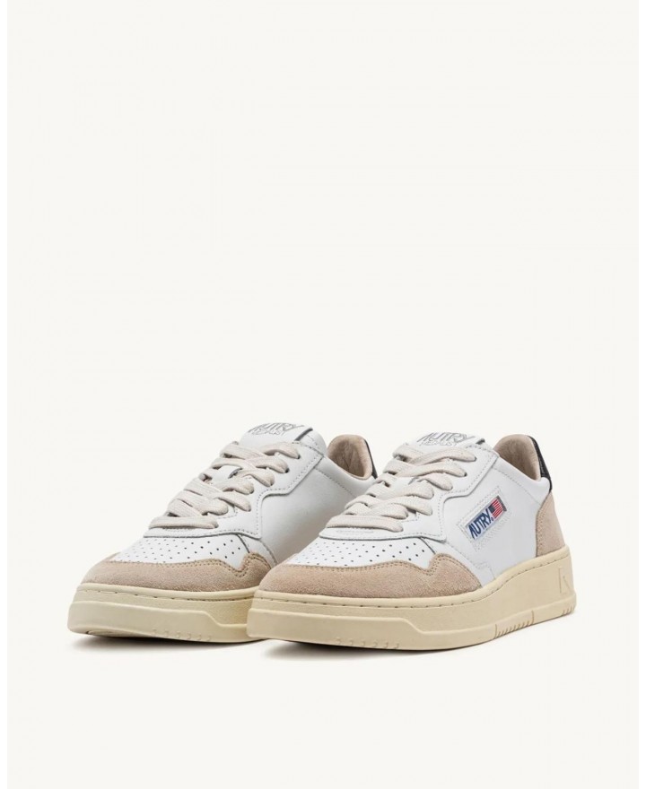 Autry - Scarpa Medalist Pelle/Suede Bianca/Nera Donna AULW LS21 CON