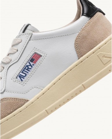 Autry - Scarpa Medalist Pelle/Suede Bianca/Nera Donna AULW LS21 CON