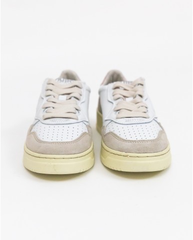 Autry - Medalist Leather/Suede White/Pink Women's Shoe AULW LS37 CON