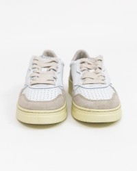 Autry - Scarpa Medalist Pelle/Suede Bianca/Rosa Cipria Donna AULW LS37 CON