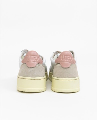 Autry - Medalist Leather/Suede White/Pink Women's Shoe AULW LS37 CON