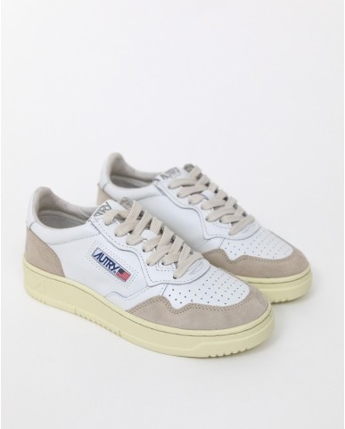 Autry - Men's Medalist Leather/Suede Shoe White AULM LS33 CON