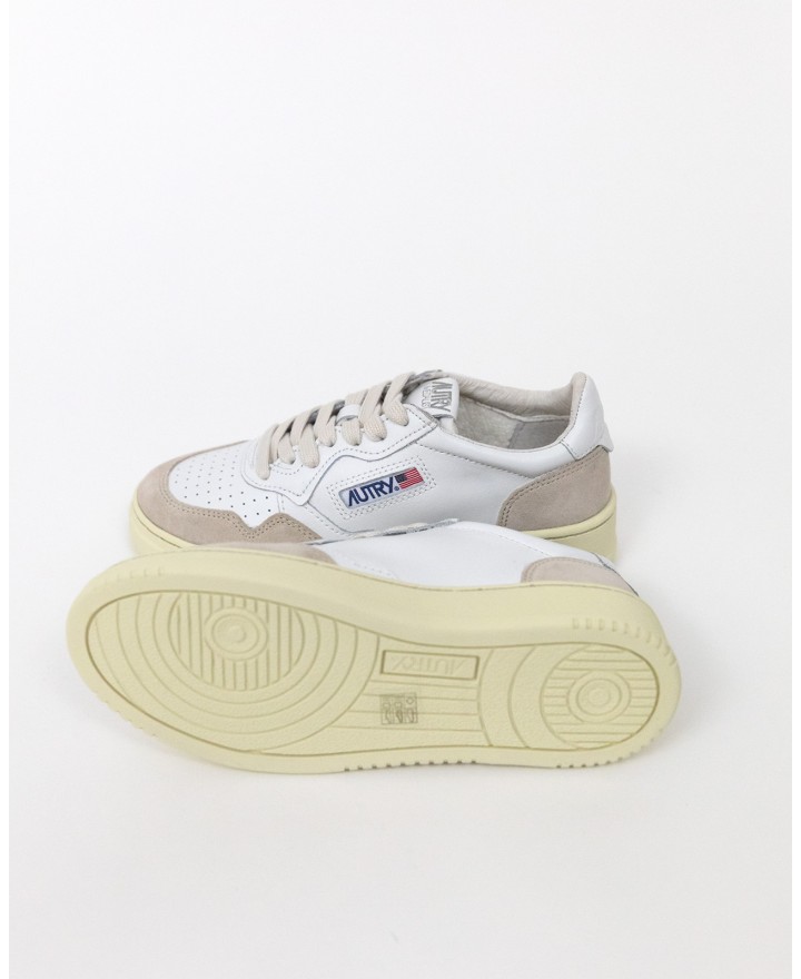 Autry - Men's Medalist Leather/Suede Shoe White AULM LS33 CON