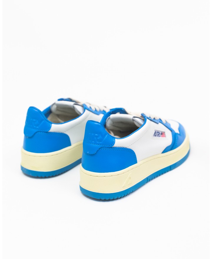 Autry - Scarpa Medalist Pelle Bicolor Bluette Donna AULW WB26 CON