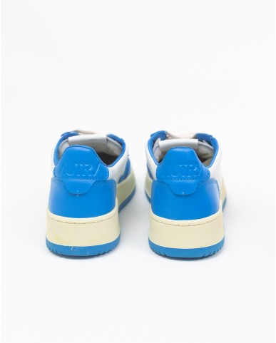 Autry - Scarpa Medalist Pelle Bicolor Bluette Donna AULW WB26 CON