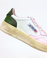 Autry - Scarpa Medalist Supervintage Pelle Cipria/Verdone Donna AVLW SV28 CON