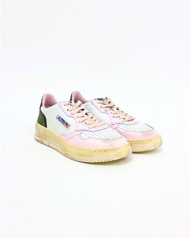 Autry - Scarpa Medalist Supervintage Pelle Cipria/Verdone Donna AVLW SV28 CON