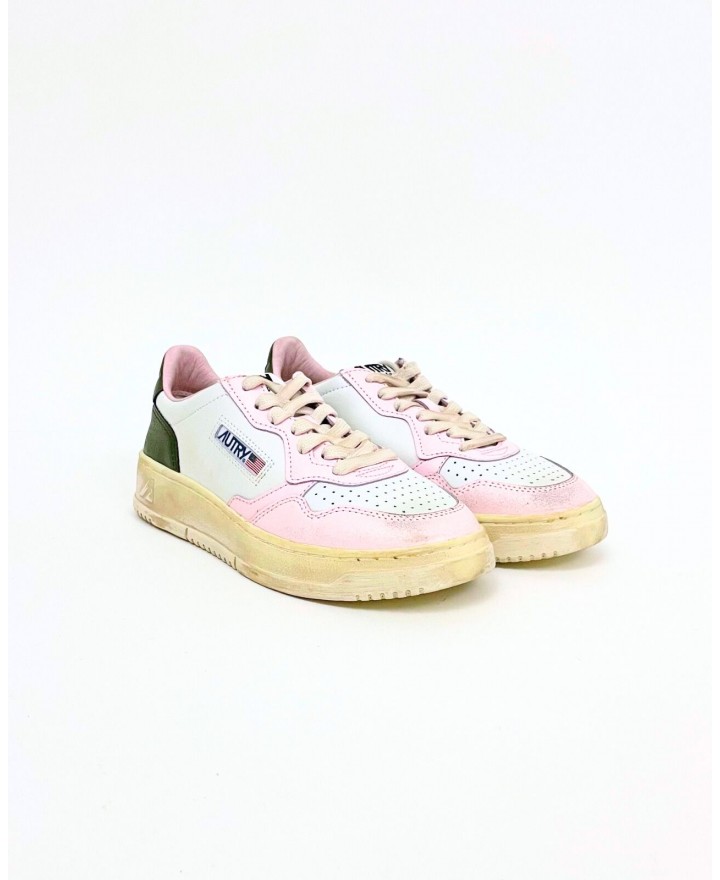 Autry - Scarpa Medalist Supervintage Pelle Cipria/Verdone Donna AVLW SV28 CON