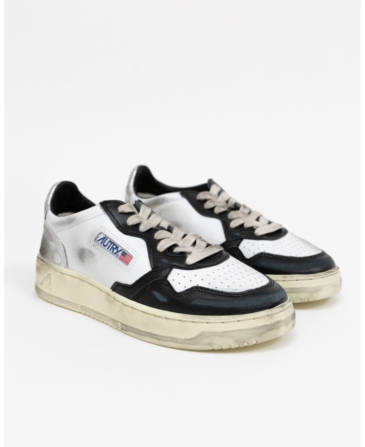 Autry - Scarpa Medalist Supervintage Pelle Nera/Argento Uomo AVLM SV11 CON