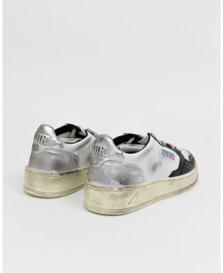 Autry - Scarpa Medalist Supervintage Pelle Nera/Argento Uomo AVLM SV11 CON