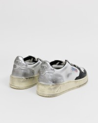 Autry - Scarpa Medalist Supervintage Pelle Nera/Argento Uomo AVLM SV11 CON
