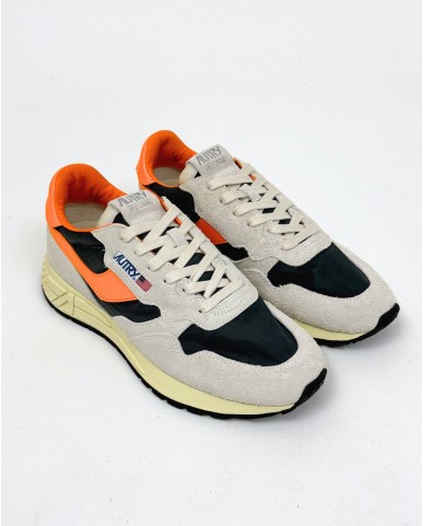 Autry - Scarpa Reelwind Nylon/Suede Arancio/Blu Uomo WWLM HN02 CON