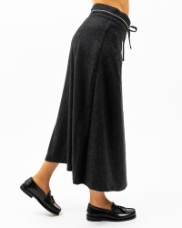 Peserico - Women's Charcoal Grey Long Wallet Skirt P05006A 03204 973 I24