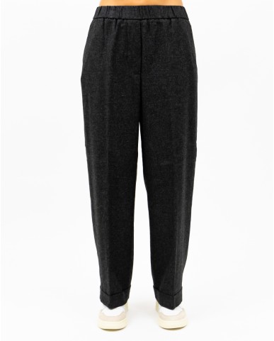 Peserico - Pantalone Gamba Morbida Grigio Antracite Donna P04036 03204 973 I24