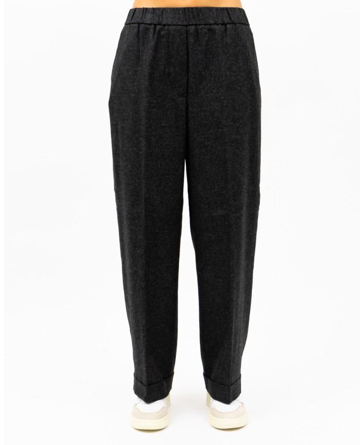 Peserico - Pantalone Gamba Morbida Grigio Antracite Donna P04036 03204 973 I24