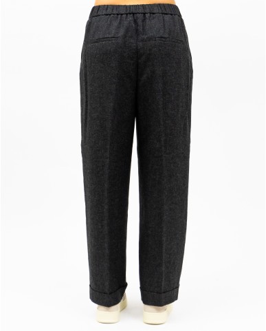 Peserico - Pantalone Gamba Morbida Grigio Antracite Donna P04036 03204 973 I24