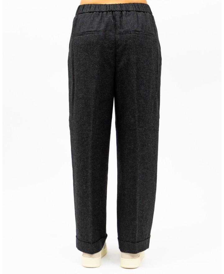 Peserico - Pantalone Gamba Morbida Grigio Antracite Donna P04036 03204 973 I24