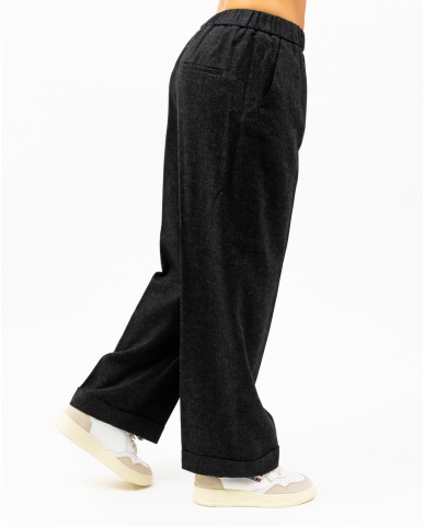 Peserico - Pantalone Gamba Morbida Grigio Antracite Donna P04036 03204 973 I24