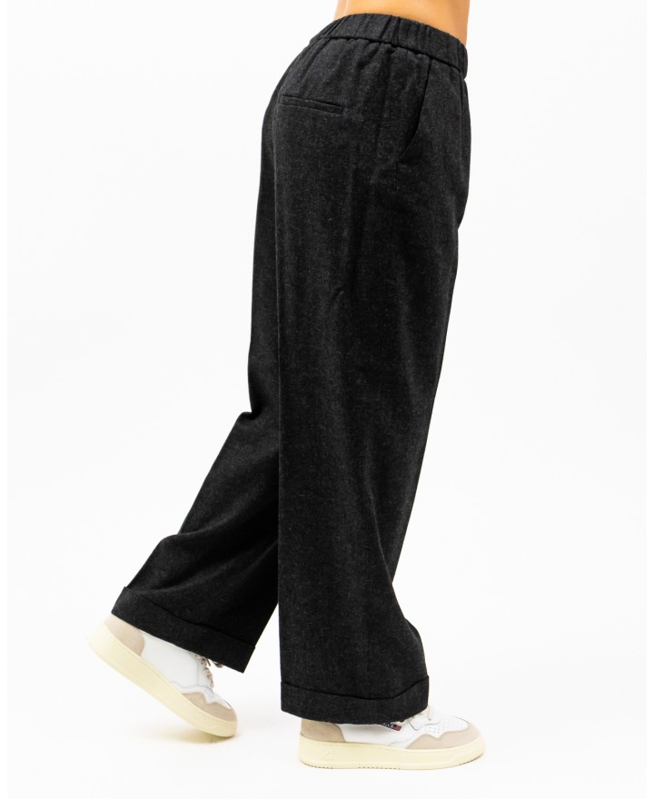 Peserico - Pantalone Gamba Morbida Grigio Antracite Donna P04036 03204 973 I24