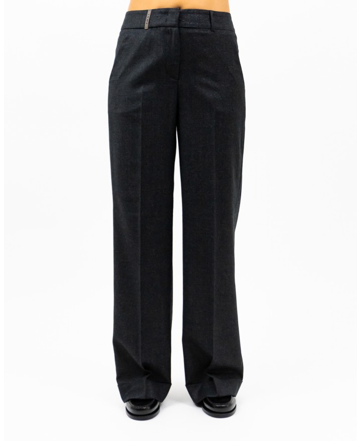 Peserico - Pantalone Palazzo Grigio Antracite Donna P04283 03359 973 I24