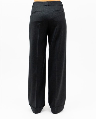 Peserico - Pantalone Palazzo Grigio Antracite Donna P04283 03359 973 I24