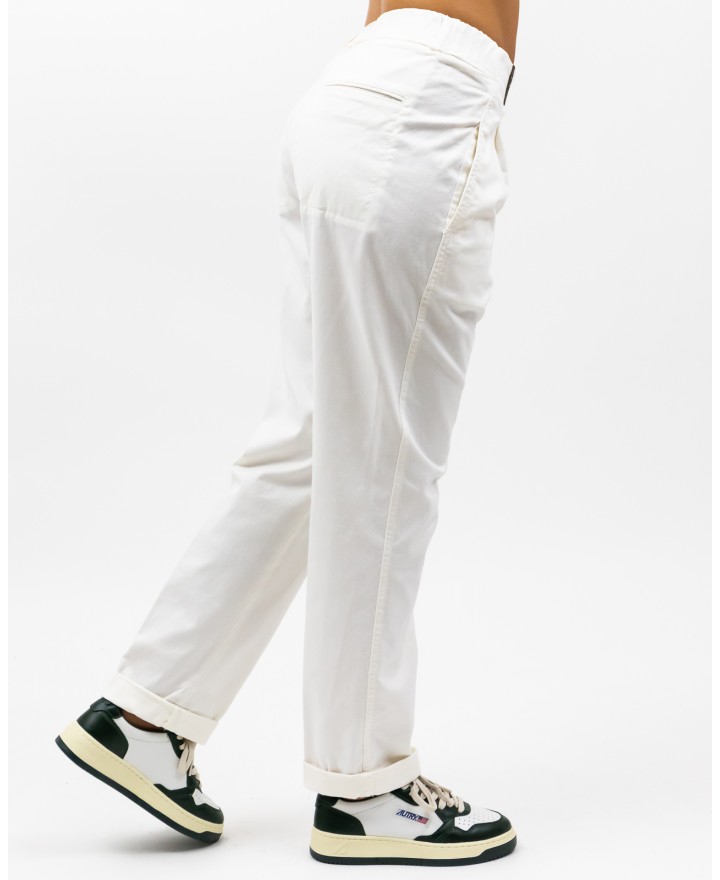 Peserico - Pantalone Chino Pence Bianco Donna A04987T3 08500 803 I24