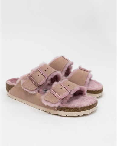 Birkenstock - Arizona with Pink Women's Shearling 1020389 I24