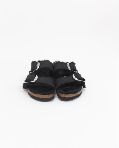 Birkenstock - Arizona con Shearling Nero Donna 1020138 I24