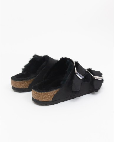 Birkenstock - Arizona with Shearling Black Women's 1020138 I24
