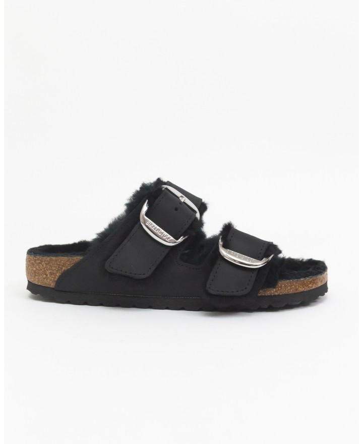 Birkenstock - Arizona con Shearling Nero Donna 1020138 I24