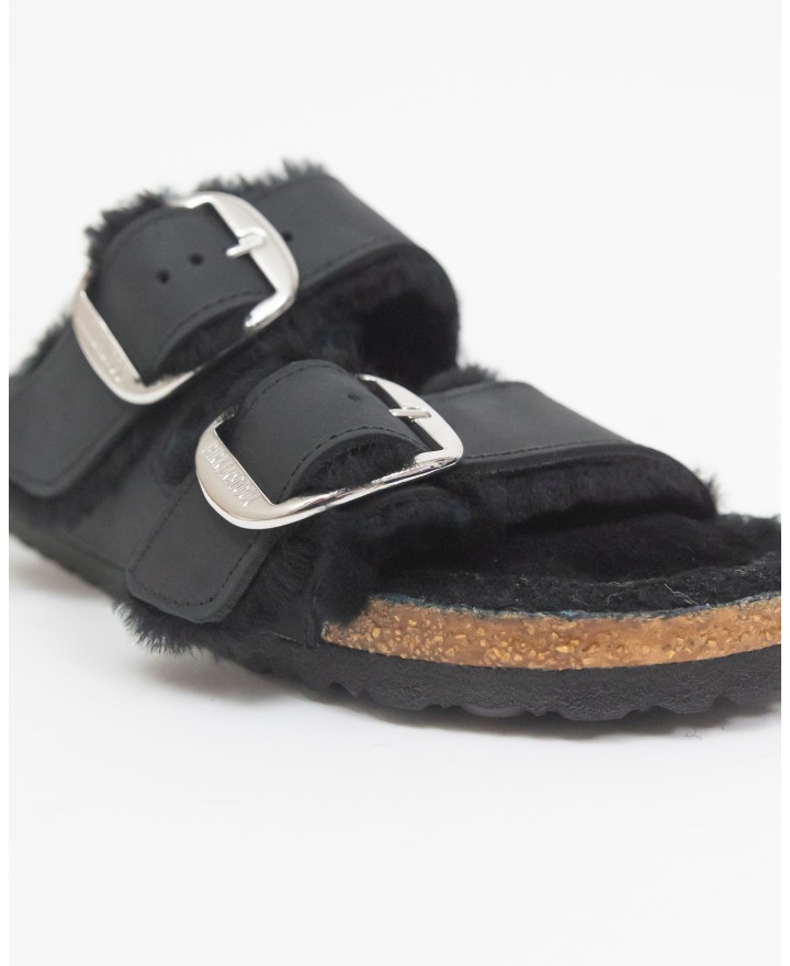 Birkenstock - Arizona con Shearling Nero Donna 1020138 I24