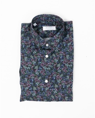 Barba Napoli - Camicia Fantasia Floreale Blu Donna W1D31P0144130.U W58 I24