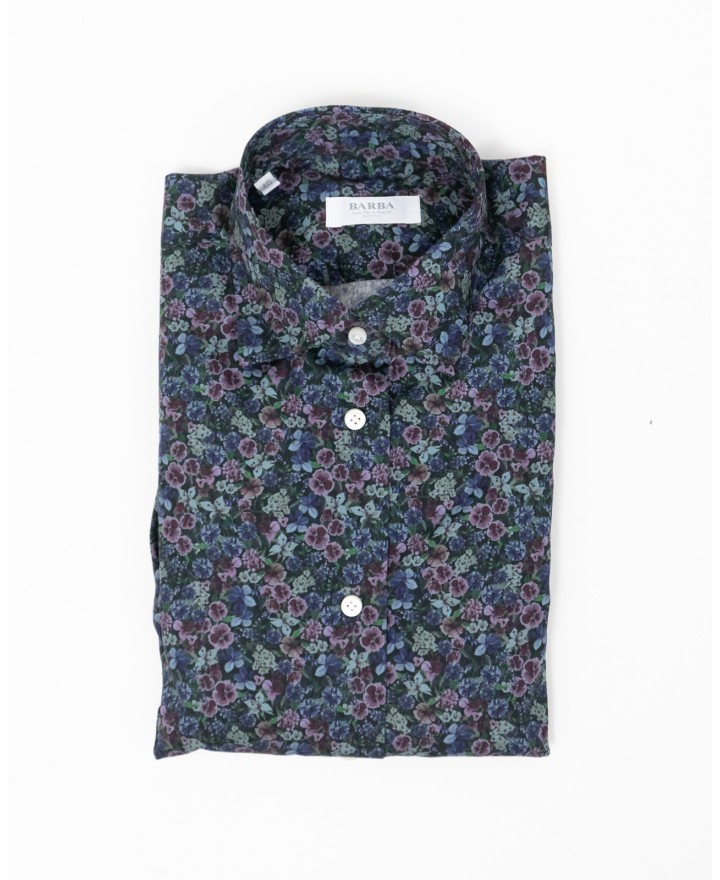Barba Napoli - Camicia Fantasia Floreale Blu Donna W1D31P0144130.U W58 I24
