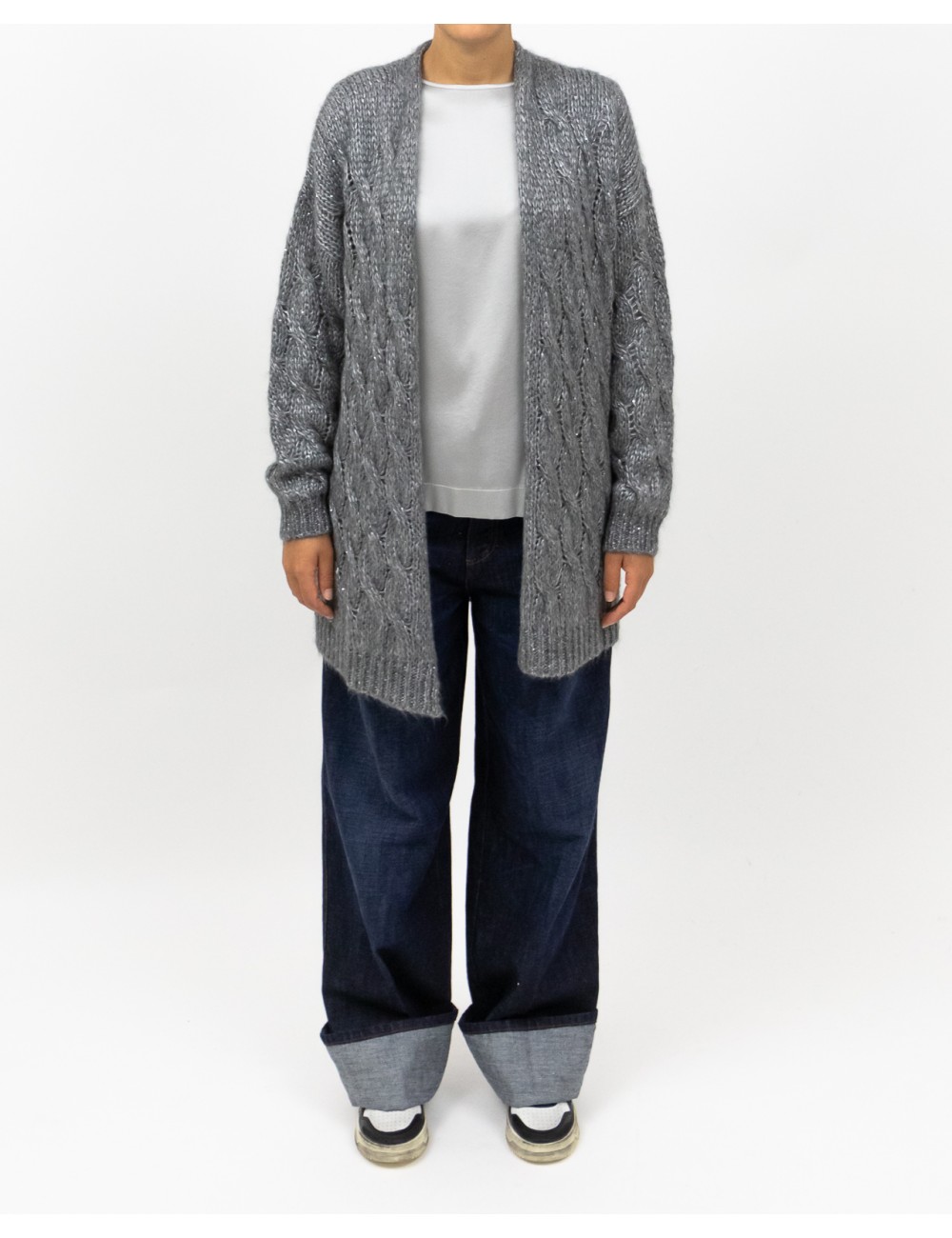 Rialto 48 - Pomegranate Cardigan Braid Lurex Grey Women's I24182074 241820 GRI I24