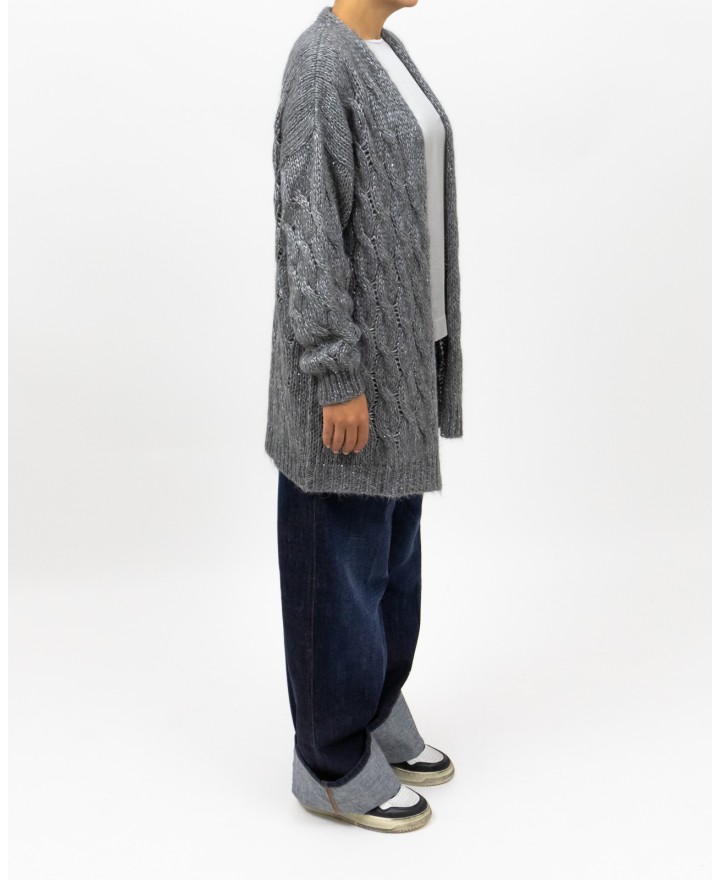 Rialto 48 - Pomegranate Cardigan Braid Lurex Grey Women's I24182074 241820 GRI I24