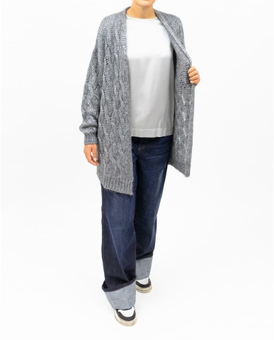 Rialto 48 - Pomegranate Cardigan Braid Lurex Grey Women's I24182074 241820 GRI I24