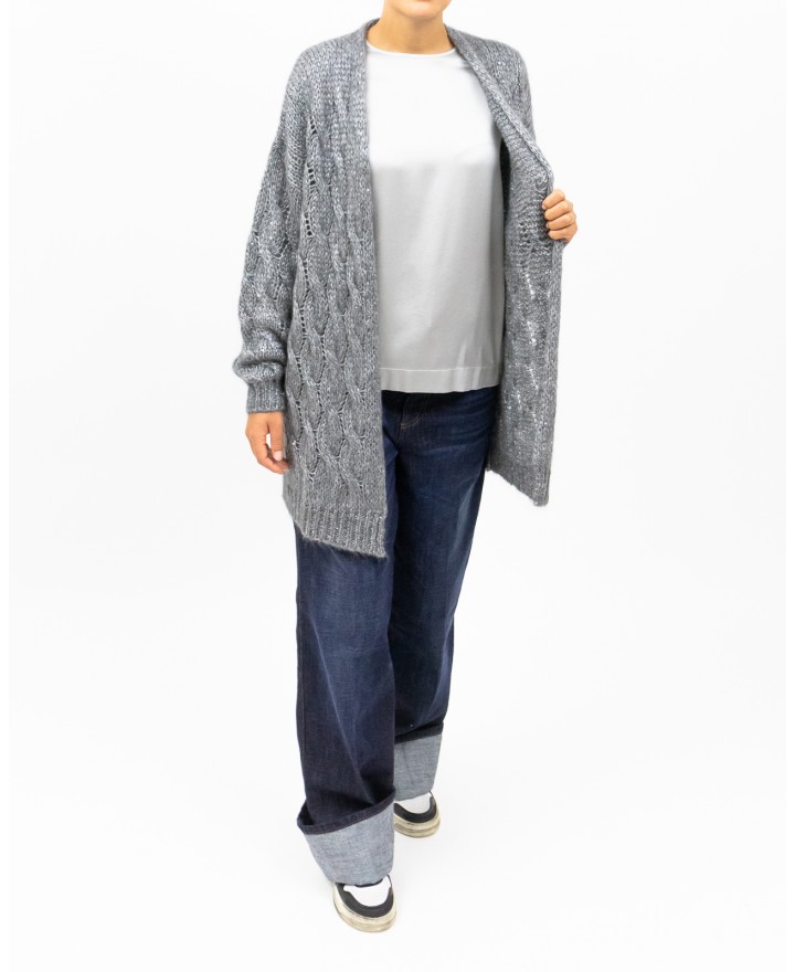 Rialto 48 - Pomegranate Cardigan Braid Lurex Grey Women's I24182074 241820 GRI I24