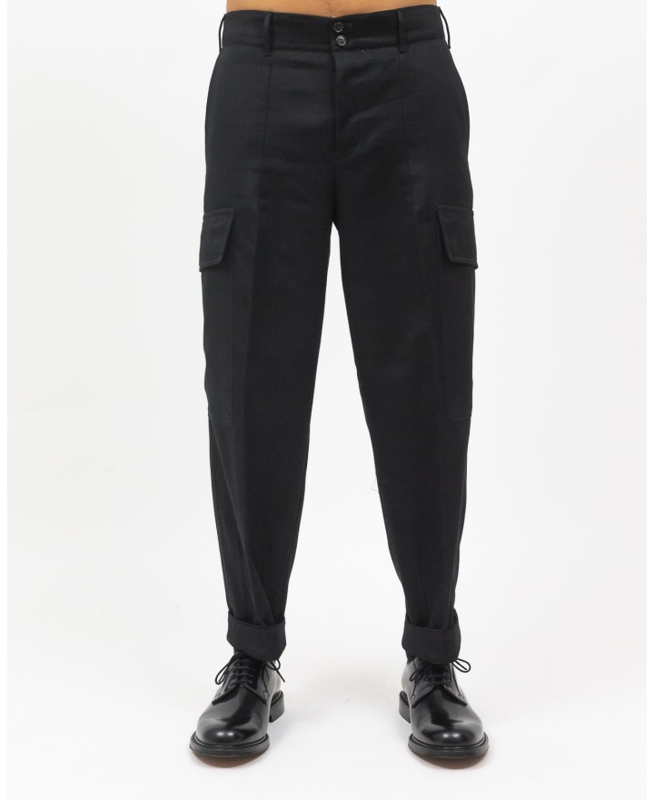 Pt Torino - Pantalone Sailmaker Cargo Over Nero Uomo ASSMBL0REW BP74 990 I24