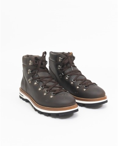 Monpiz - Women's Dark Brown Writing Leather Pedula CORTINA DAKAR T. MOR I24