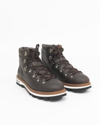 Monpiz - Women's Dark Brown Writing Leather Pedula CORTINA DAKAR T. MOR I24