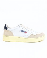 Autry - Medalist Leather/Suede White/Blue Men's Shoe AULM LS28 CON