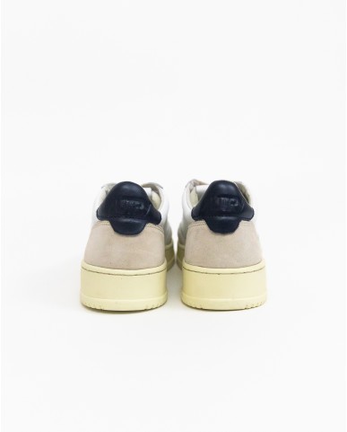 Autry - Scarpa Medalist Pelle/Suede Bianca/Blu Uomo AULM LS28 CON