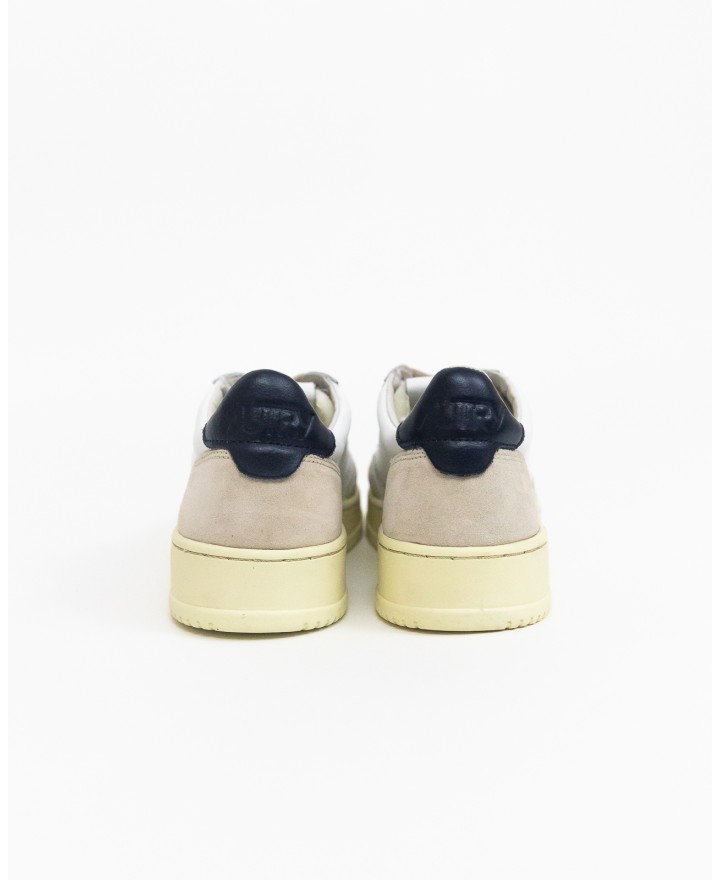 Autry - Scarpa Medalist Pelle/Suede Bianca/Blu Uomo AULM LS28 CON