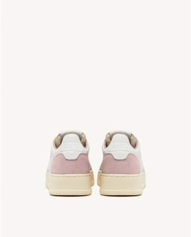 Autry - Scarpa Medalist Pelle Morbida/Suede Bianca/Rosa Donna AULW GS36 CON